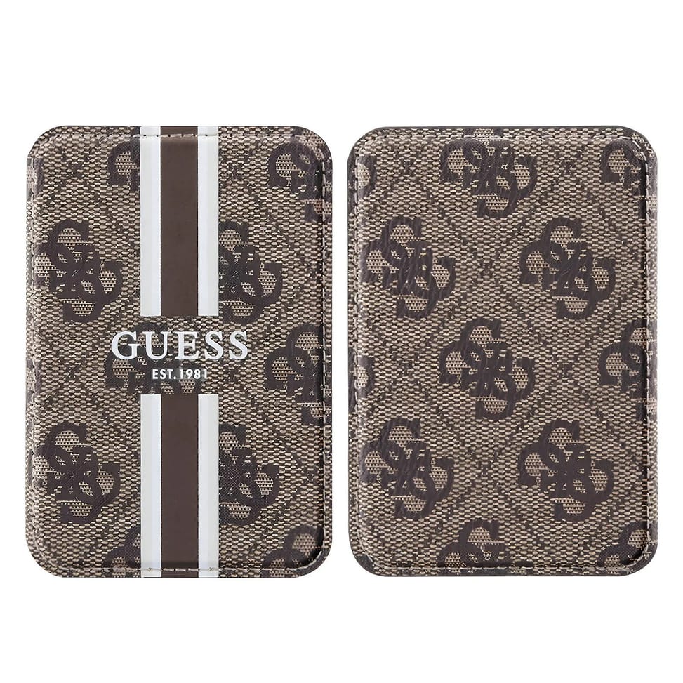 Guess Porte-cartes MagSafe élégant avec Fixation magnétique sécurisée Marron — image 5