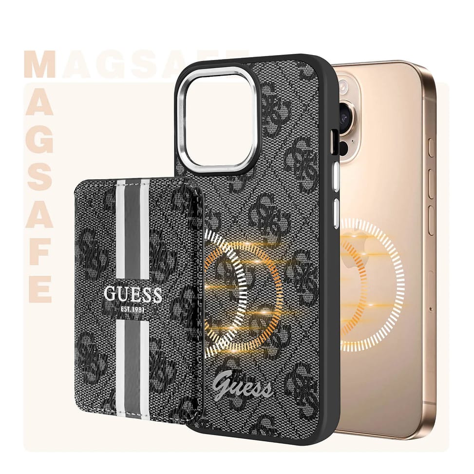 Guess Porte-cartes MagSafe élégant avec Fixation magnétique sécurisée Noir — image 3