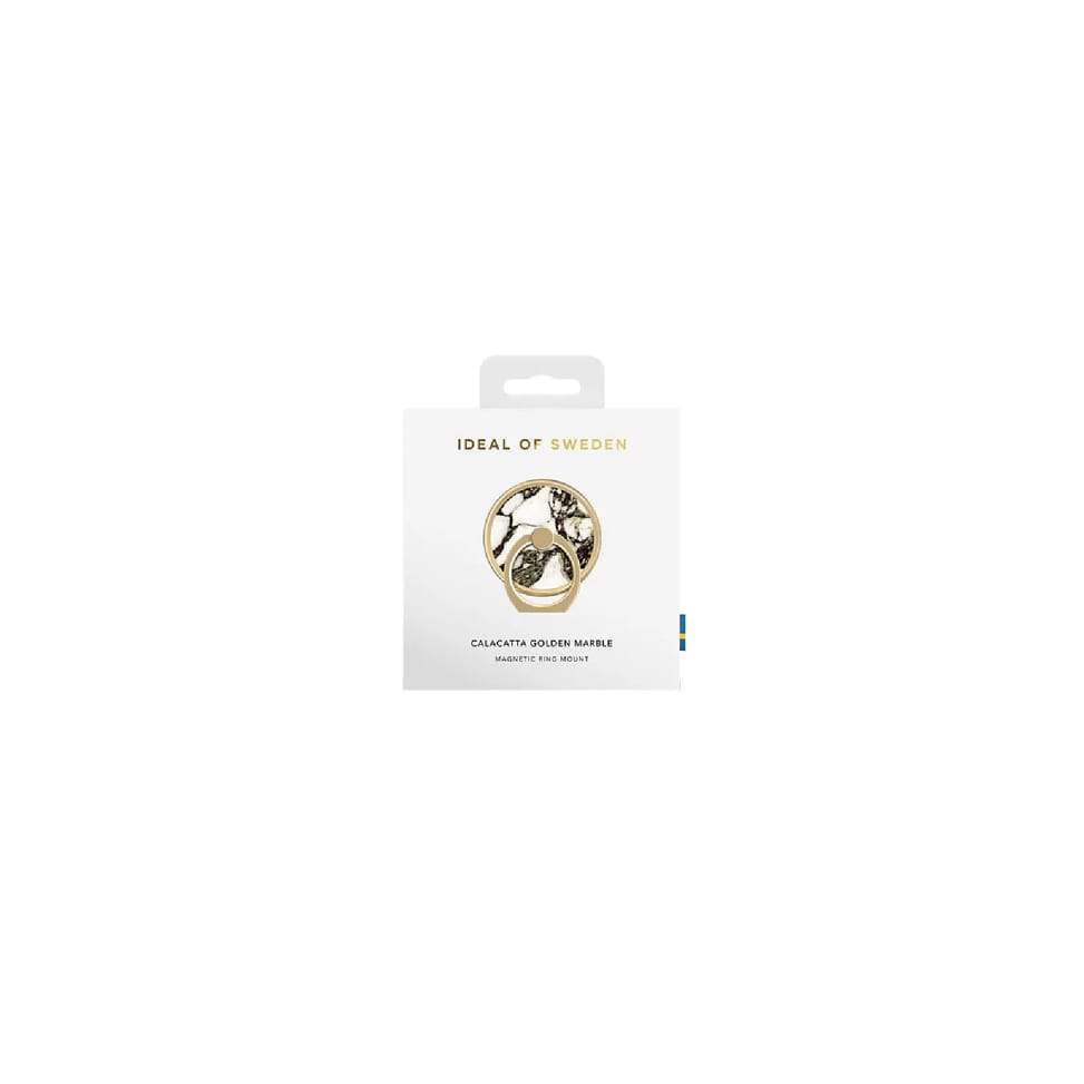 IDEAL OF SWEDEN Support Anneau pour Téléphone Universelle Modèle Calacatta Golden Marble Dorée — image 3