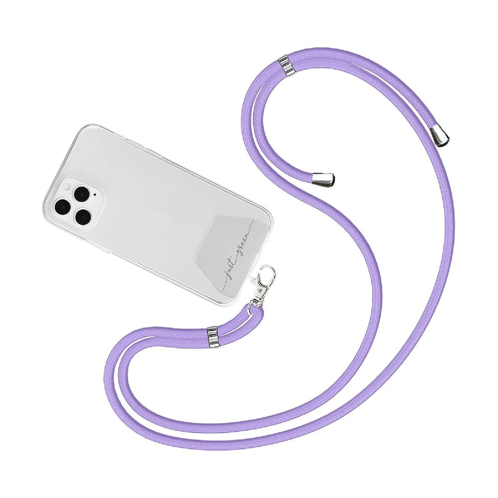 JUST GREEN Bandoulière pour Téléphone Universel Amovible avec Système de Fixation sur Coque Lavande — image 1