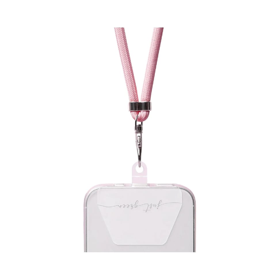 JUST GREEN Bandoulière pour Téléphone Universel Amovible avec Système de Fixation sur Coque Rose — image 2