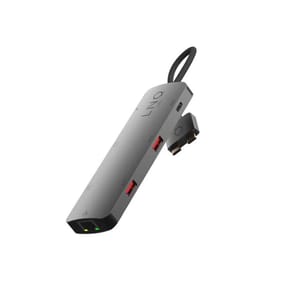 LinQ Hub 2 USB-C Multiports 7-en-2 PD 100W Ethernet Modèle D2 Pro MST Gris