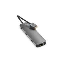 LinQ Hub 2 USB-C Multiports 7-en-2 PD 100W Ethernet Modèle D2 Pro MST Gris