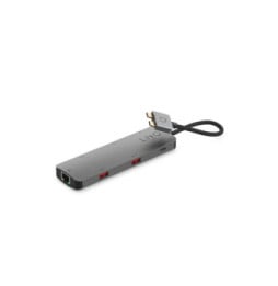 LinQ Hub 2 USB-C Multiports 7-en-2 PD 100W Ethernet Modèle D2 Pro MST Gris