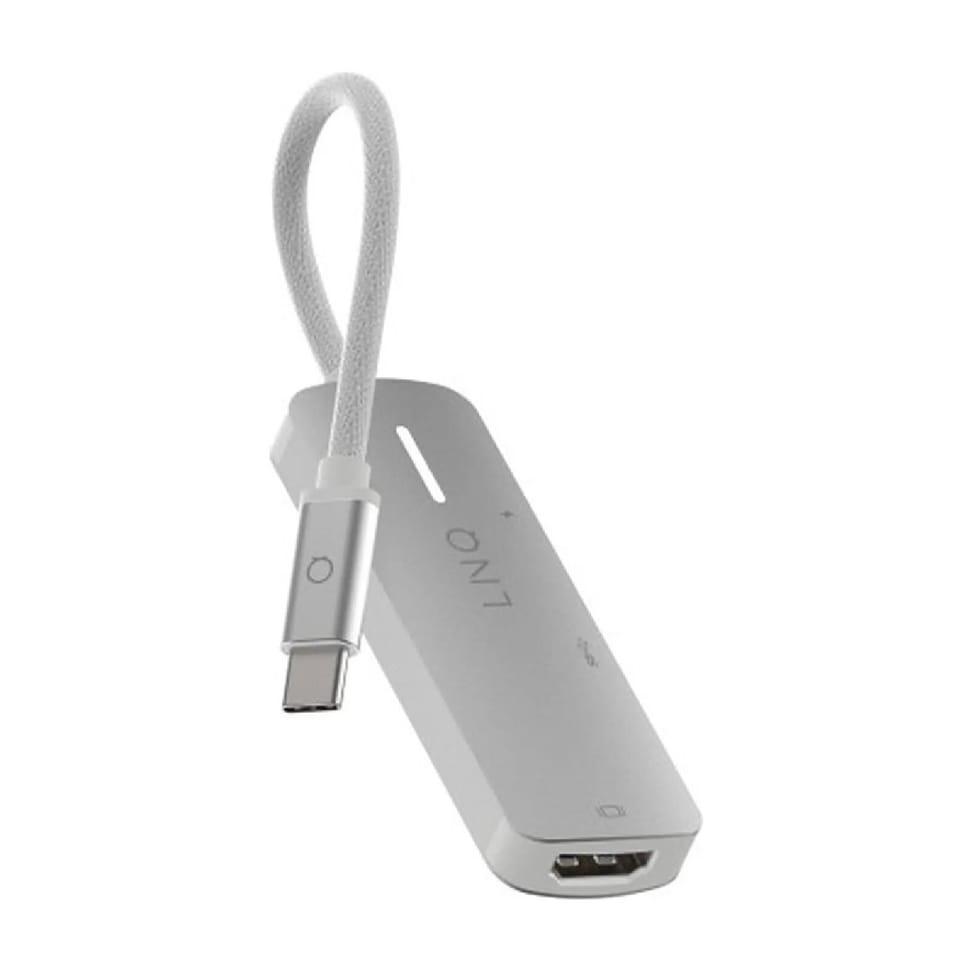 LinQ Hub 3-en-1 HDMI USB-C Power Delivery 140W 5Gbps Gris — image 2
