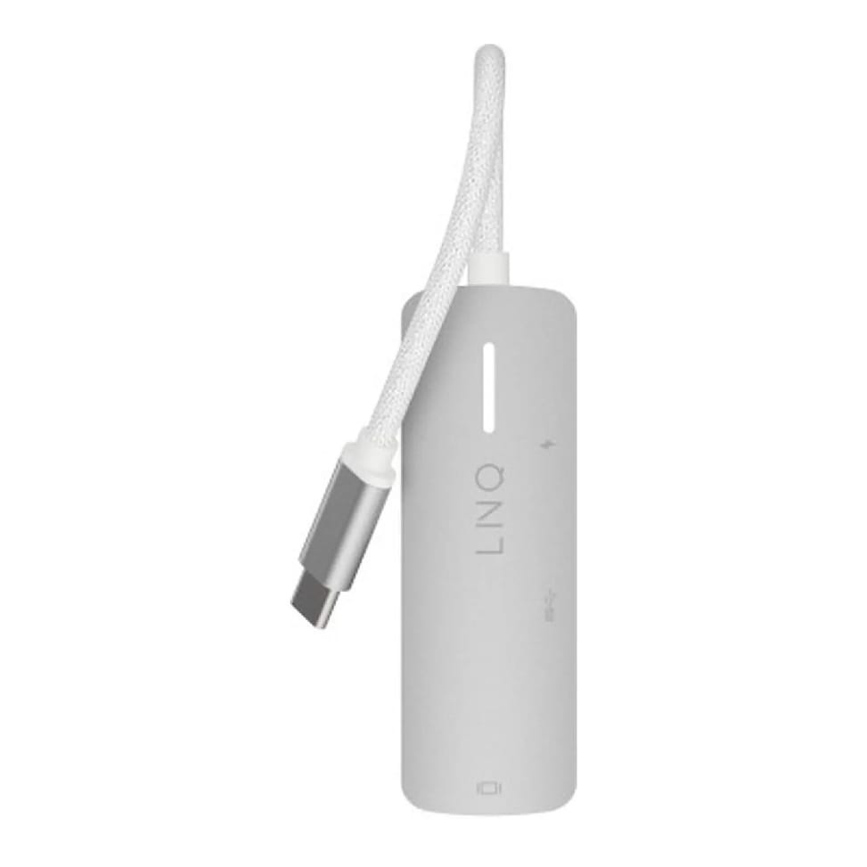 LinQ Hub 3-en-1 HDMI USB-C Power Delivery 140W 5Gbps Gris — image 3
