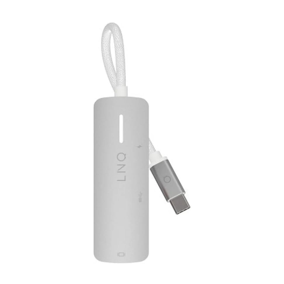 LinQ Hub 3-en-1 HDMI USB-C Power Delivery 140W 5Gbps Gris — image 4