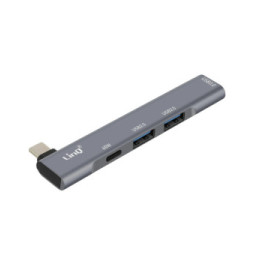 LinQ Hub 4 en 1 USB C avec Charge USB C 60W et 3 Ports USB 3.0 et 2.0 Argent