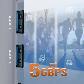 LinQ Hub 4 en 1 USB C avec Charge USB C 60W et 3 Ports USB 3.0 et 2.0 Argent — image 5