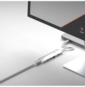 LinQ Hub Multiport Pro 5-en-1 HDMI 4K USB-C Power Delivery 140W 10Gbps Gris