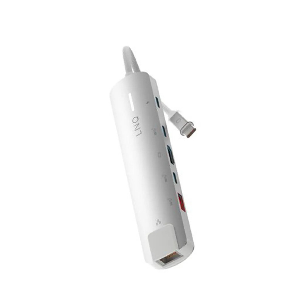 LinQ Hub Multiport Pro 6-en-1 HDMI 4K USB-C Power Delivery 140W 10Gbps Gris