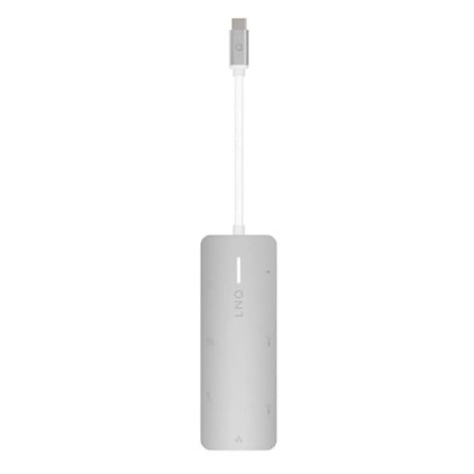 LinQ Hub Multiport Pro 8-en-1 HDMI 4K USB-C Power Delivery 140W 10Gbps Gris — image 2