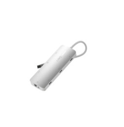 LinQ Hub Multiport Pro 8-en-1 HDMI 4K USB-C Power Delivery 140W 10Gbps Gris