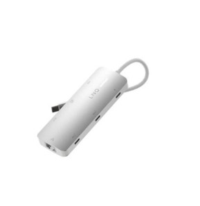 LinQ Hub Multiport Pro 8-en-1 HDMI 4K USB-C Power Delivery 140W 10Gbps Gris