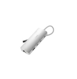 LinQ Hub Multiport Pro 8-en-1 HDMI 8K USB-C Power Delivery 140W 10Gbps Gris