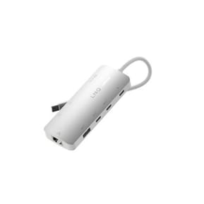 LinQ Hub Multiport Pro 8-en-1 HDMI 8K USB-C Power Delivery 140W 10Gbps Gris