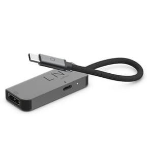 LinQ Hub USB-C 2-en-1 100W Power Delivery Double HDMI 4K 60Hz en Aluminium Gris