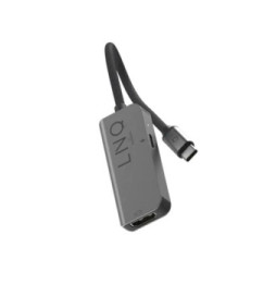 LinQ Hub USB-C 2-en-1 100W Power Delivery Double HDMI 4K 60Hz en Aluminium Gris