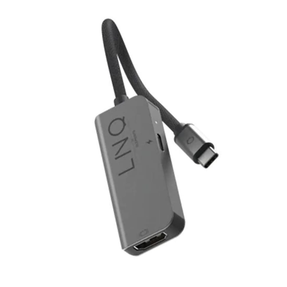 LinQ Hub USB-C 2-en-1 100W Power Delivery Double HDMI 4K 60Hz en Aluminium Gris — image 2