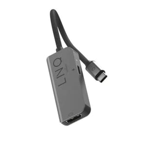 LinQ Hub USB-C 2-en-1 100W Power Delivery Double HDMI 4K 60Hz en Aluminium Gris — image 2