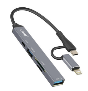 LinQ Hub USB-C et Lightning OTG 1x Port USB-C +...