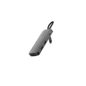 LinQ Hub USB-C Multiports 7-en-1 PD 100W HDMI Triple Affichage 4K/VGA/USB-A Gris