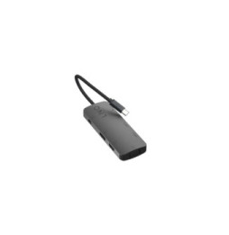 LinQ Hub USB-C Multiports 7-en-1 PD 100W HDMI Triple Affichage 4K/VGA/USB-A Gris