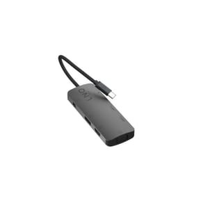 LinQ Hub USB-C Multiports 7-en-1 PD 100W HDMI Triple Affichage 4K/VGA/USB-A Gris — image 4