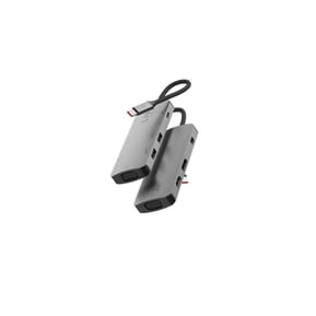 LinQ Hub USB-C Multiports 7-en-1 PD 100W HDMI Triple Affichage 4K/VGA/USB-A Gris — image 5