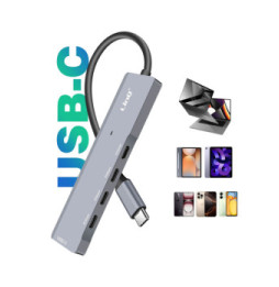 LinQ Hub USB-C OTG vers 3x USB C 5Gbps + USB 3.0 + USB C Power Delivery 60W Noir