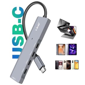 LinQ Hub USB-C OTG vers 3x USB C 5Gbps + USB 3.0 + USB C Power Delivery 60W Noir — image 5