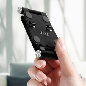 LinQ Mini Support Bureau Noir Pliable pour Smartphone, Ultra Compact — image 4