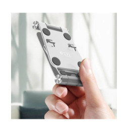 LinQ Mini Support Bureau Pliable Argent pour Smartphone,
