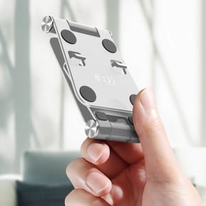 LinQ Mini Support Bureau Pliable Argent pour Smartphone, — image 4