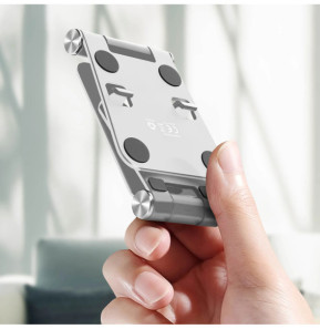 LinQ Mini Support Bureau Pliable Argent pour Smartphone,