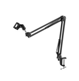 LinQ Support Micro Bras de Suspension Articulé Fixation Bureau Pliable Noir