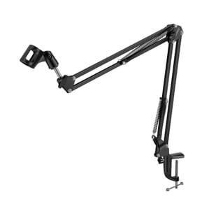 LinQ Support Micro Bras de Suspension Articulé Fixation Bureau Pliable Noir