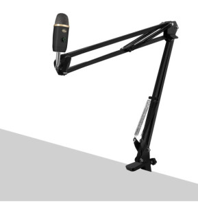 LinQ Support Micro Bras de Suspension Articulé Fixation Bureau Pliable Noir