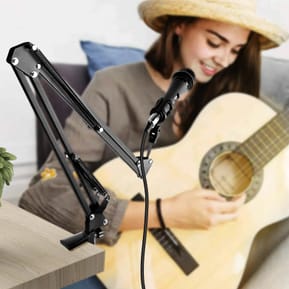 LinQ Support Micro Bras de Suspension Articulé Fixation Bureau Pliable Noir — image 5