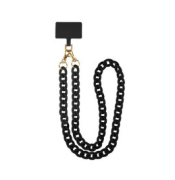 Moxie Bijou de Téléphone Chaîne Grosse Maille 120cm Série Ibiza Noir