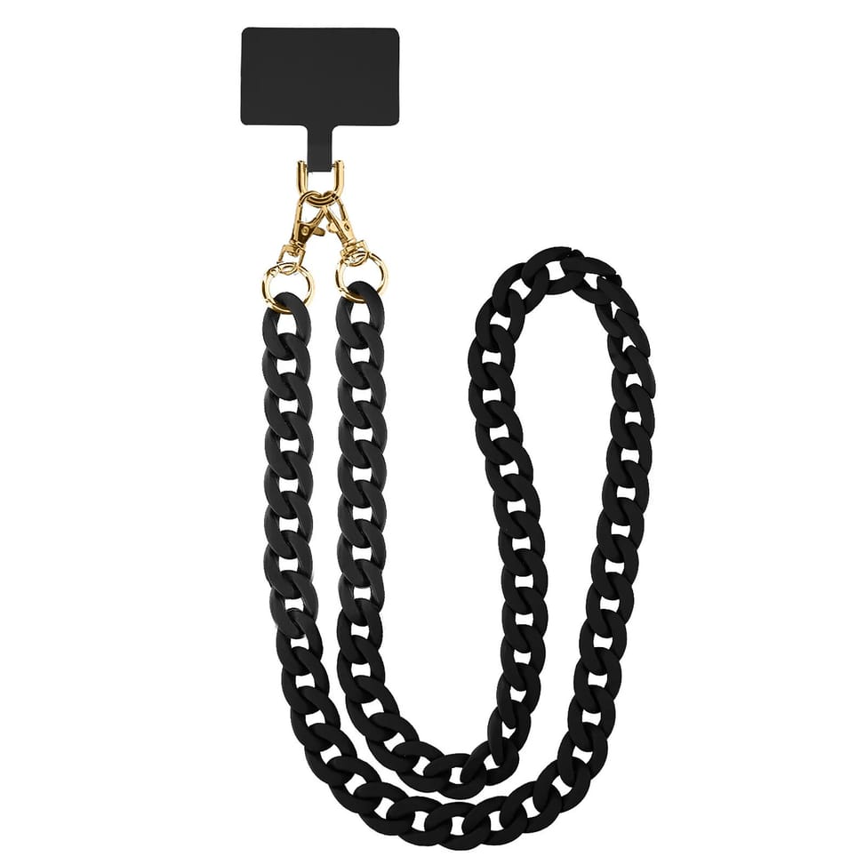 Moxie Bijou de Téléphone Chaîne Grosse Maille 120cm Série Ibiza Noir — image 2