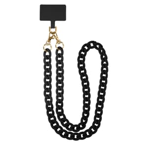 Moxie Bijou de Téléphone Chaîne Grosse Maille 120cm Série Ibiza Noir — image 2