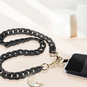 Moxie Bijou de Téléphone Chaîne Grosse Maille 120cm Série Ibiza Noir — image 4