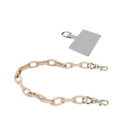 Moxie Bijou de Téléphone Chaîne Grosse Maille 58cm Série Milano Beige