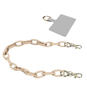 Moxie Bijou de Téléphone Chaîne Grosse Maille 58cm Série Milano Beige