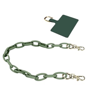 Moxie Bijou de Téléphone Chaîne Grosse Maille 58cm Série Milano Vert