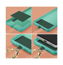 Moxie Bijou de Téléphone Chaîne Grosse Maille 58cm Série Milano Vert