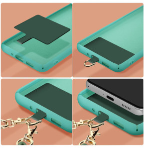 Moxie Bijou de Téléphone Chaîne Grosse Maille 58cm Série Milano Vert