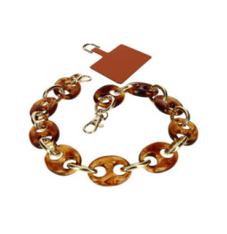 Moxie Bijou de Téléphone Chaîne Grosse Maille 58cm Firenze Miel