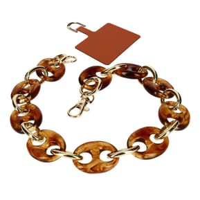 Moxie Bijou de Téléphone Chaîne Grosse Maille 58cm Firenze Miel
